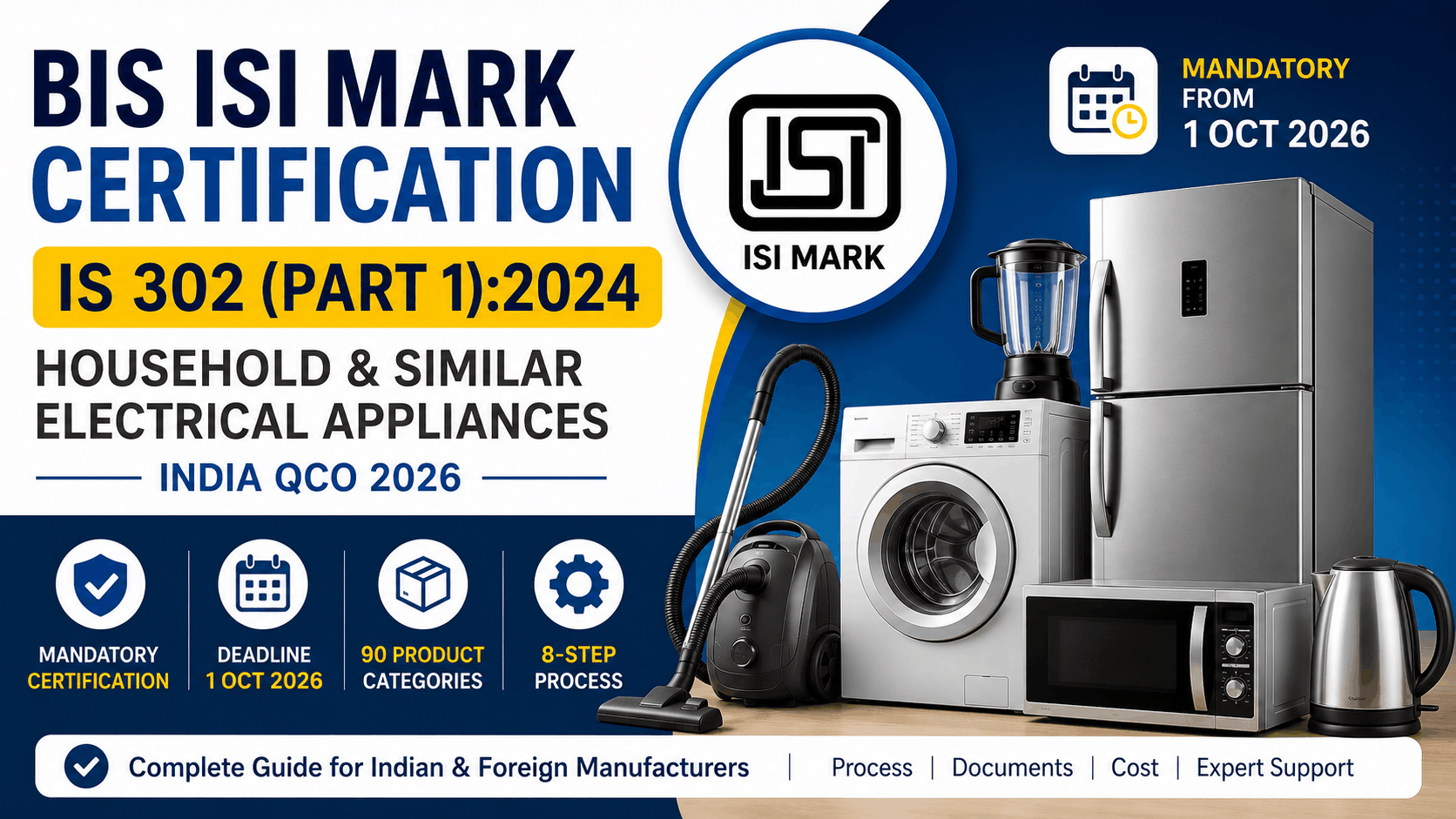 BIS ISI certification for appliances